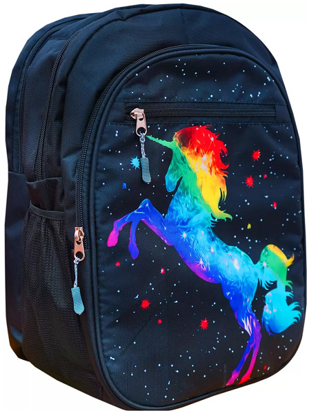 Speckle School Bag With Unicorn Print