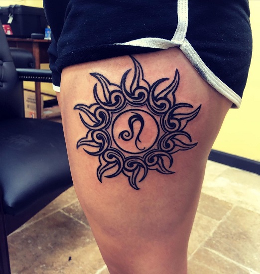 Stylish Tribal Sunshine Tattoos
