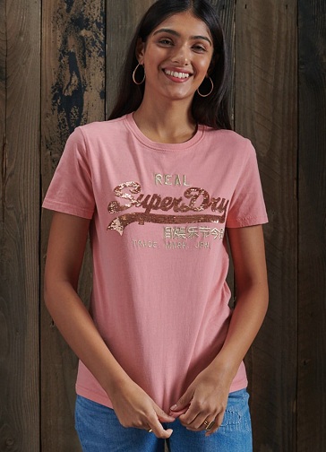 Superdry Embroidered T Shirts For Women
