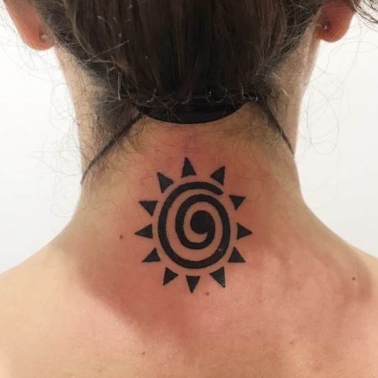 Unique Tribal Sun Tattoo Ideas
