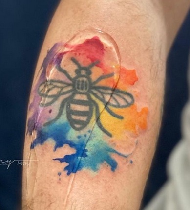 Watercolour Bee Tattoo