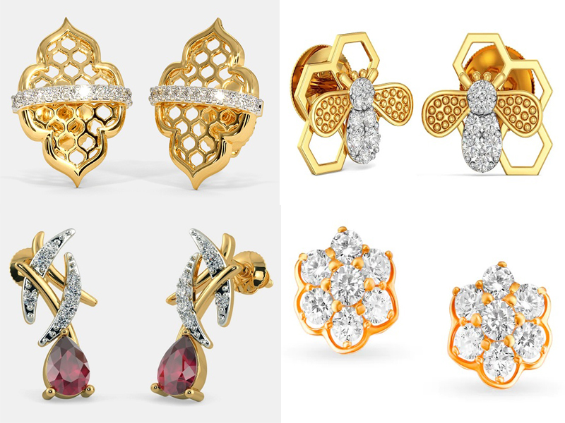 15 Latest Gold Earrings Designs In 2 Grams In 2021 India