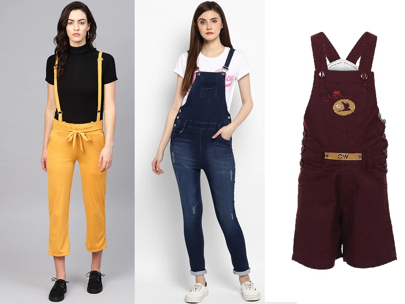 15 Trendy Models Of Dungaree Dresses For Women And Kid Girls