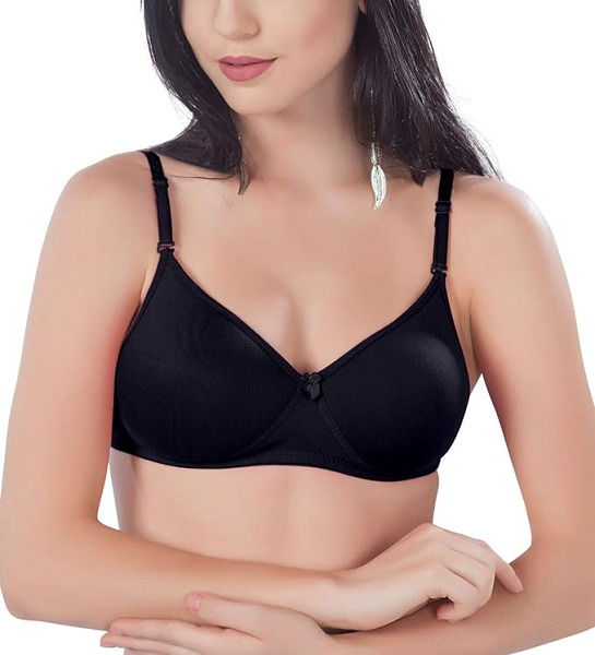 Black Wire Padded Smooth Fit T Shirt Bra