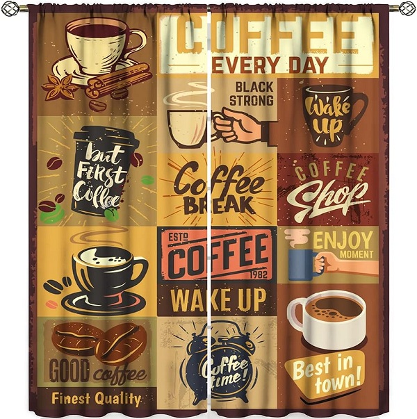 Coffee Themed Curtains