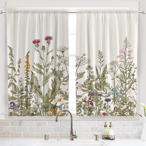 Floral Kitchen Curtains