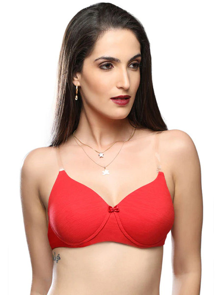 Lovable Red Padded Non Wired Full Coverage Bra