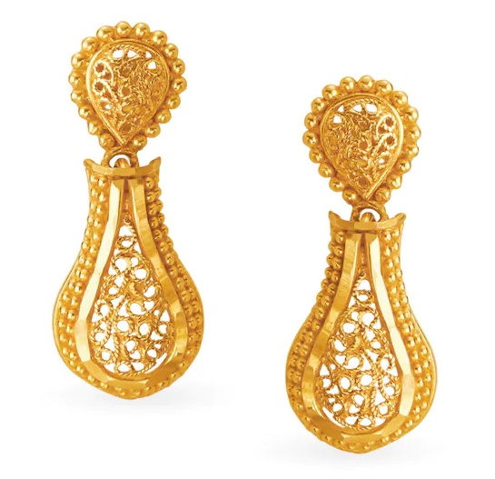 Tanishq Gold Drop Earrings