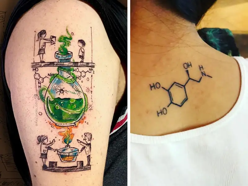 9 Stylish Chemistry Tattoo Designs for Men and Women
