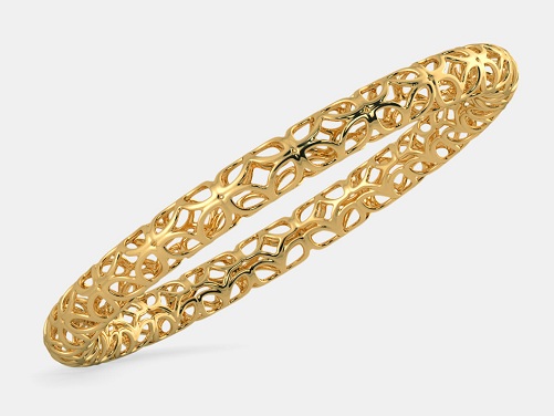 Contemporary Style Gold Bangle
