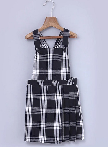 Rustic Overall DressPinafore Dress & Matching Bow