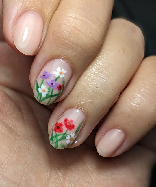 DIY artist paint floral nail art – Mr. Kate