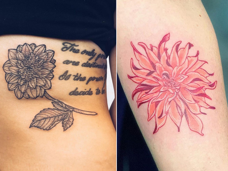 Dahlia flower tattoo meaning