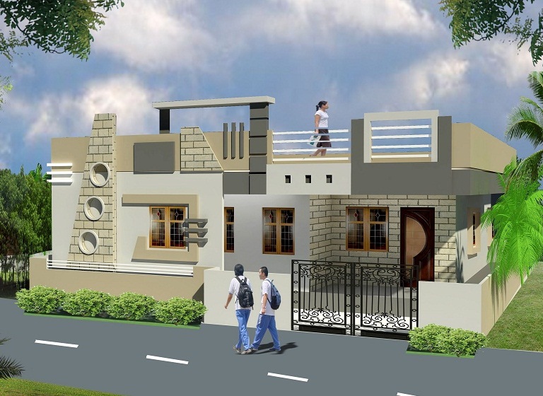 House Compound Wall Elevation