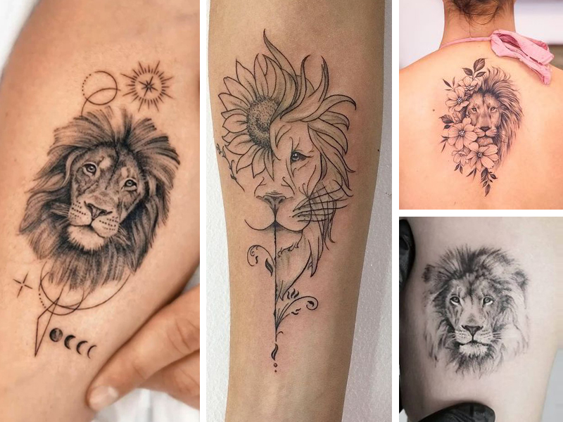 Lion Head Tattoo | Realistic Temporary Tattoo – TattooIcon