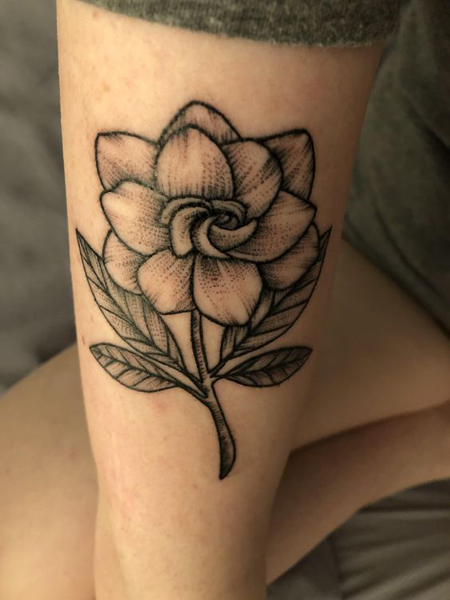 Robust Gardenia Tattoo Design