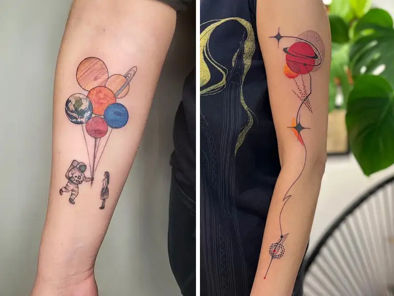 75 Universe Tattoo Designs For Men  Matter And Space