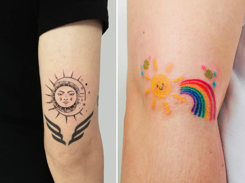 Sun  Moon tattoo by Akky  Skin Machine Tattoo Studio  Facebook