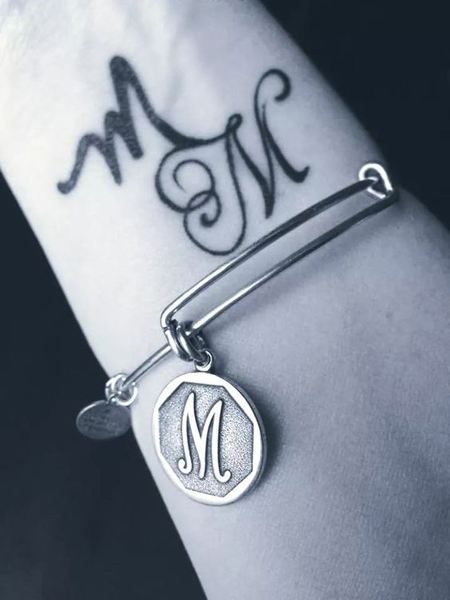 Twin Letter M Tattoo On The Wrist