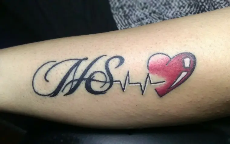 Combining Initials Letter V and N with Heart Tattoo Design  YouTube