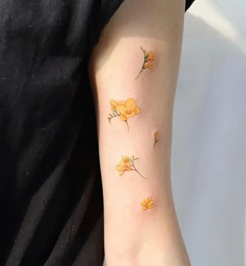 15 Freesia Flower Tattoo Designs That Make You Flip In 21