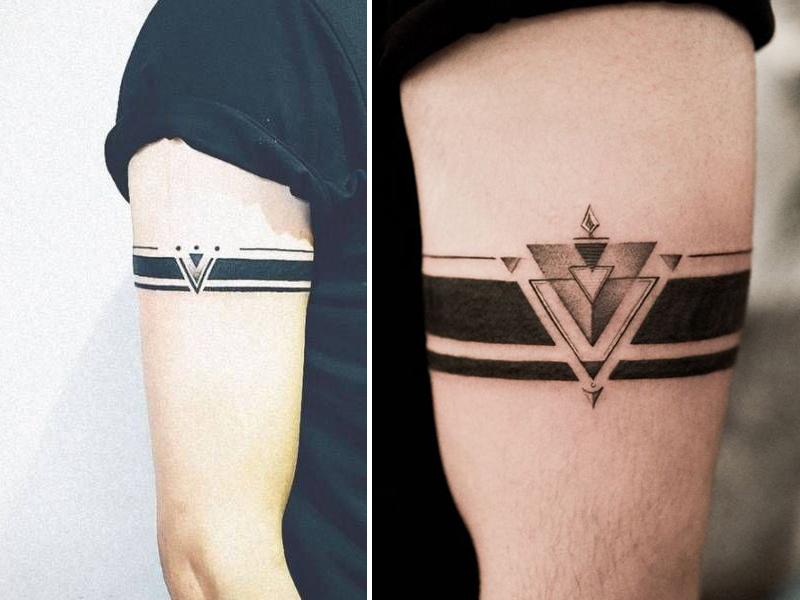 How to Arm Band Tattoo  Triangle Armband tattoo design for men  Trending Arm  Band 2021  shorts  YouTube