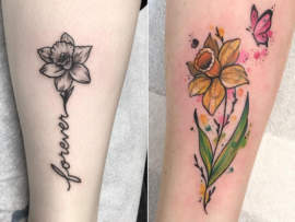 10 Lovely and Beautiful Daffodil Tattoo Designs In 2023!