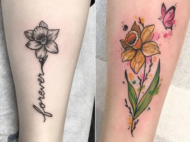 10 Beautiful Daffodil Tattoo Designs In 2023 | Styles At Life