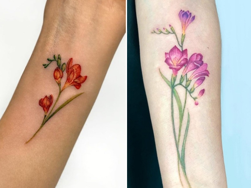 15 Freesia Flower Tattoo Designs That Make You FlipIn 2021