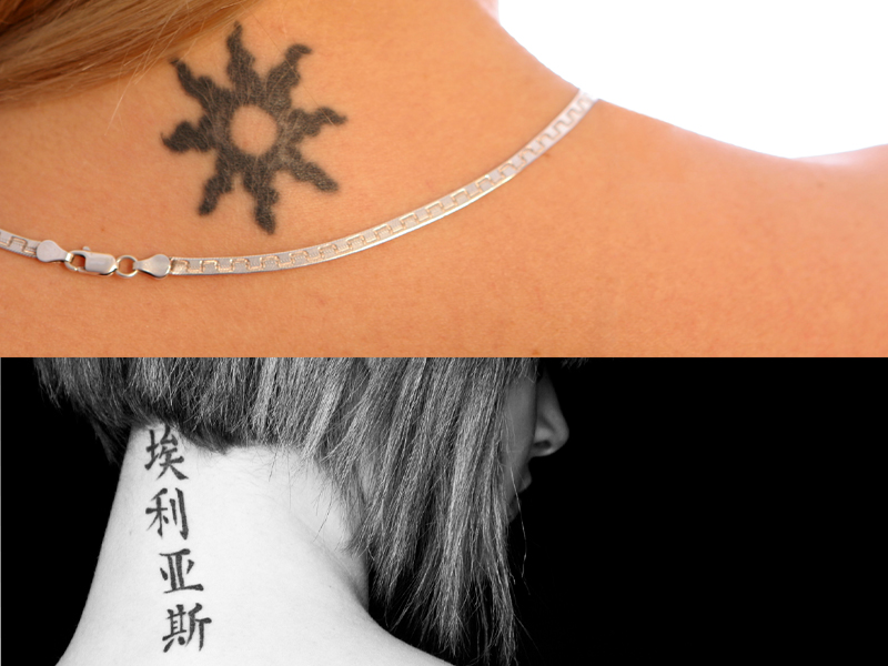 Neck Tattoo Designs Female