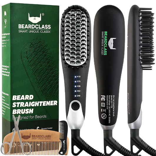Heated Beard Straightener Brush
