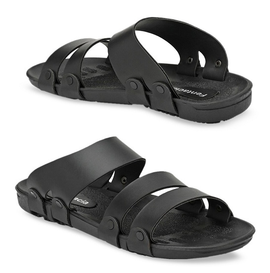 Black Slip On Gladiator Sandals
