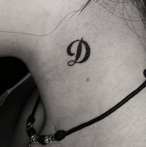 Bold D Letter Tattoo Images