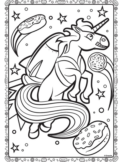 Crayola Unicorn Colouring Sheet