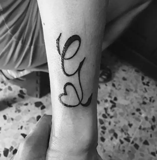 Name Tattoo design heart ecg  44ever Tattoo Nanded  Facebook