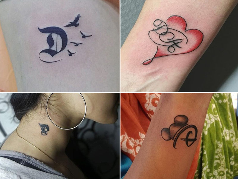 D Letter Tattoo Designs