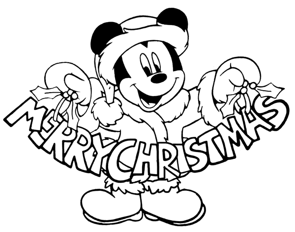 Disney Christmas Colouring picture