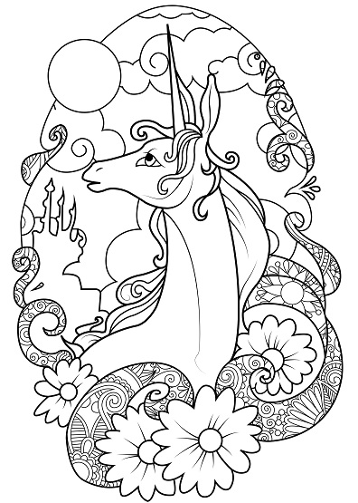 Fairy Unicorn Coloring Page