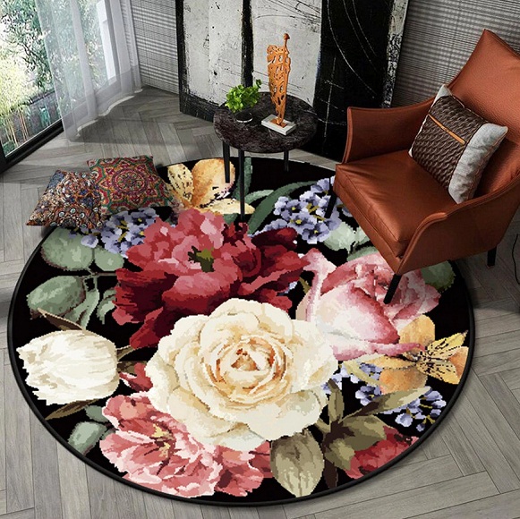 Floral Carpet Design for Living Room