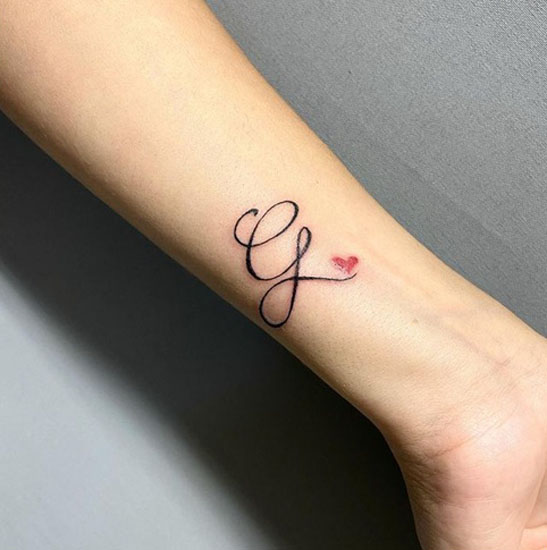 Gorgeous G Letter Tattoo