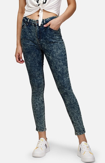High Waisted Skinny Cropped Jeans