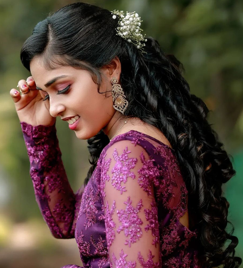 Quick  Easy Hairstyle  saree hair style Malayalam Saranyas beauty  Vlogs  YouTube