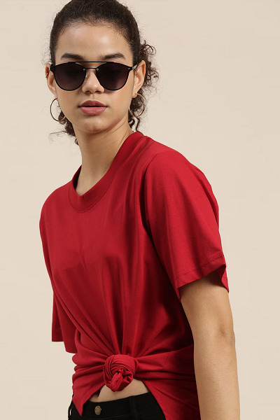 Knotted Style Oversized T Shirt