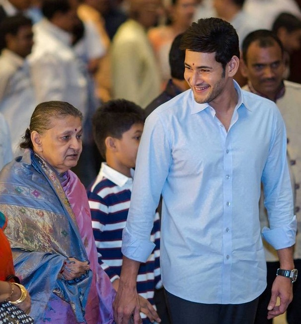 Mahesh With His Mother