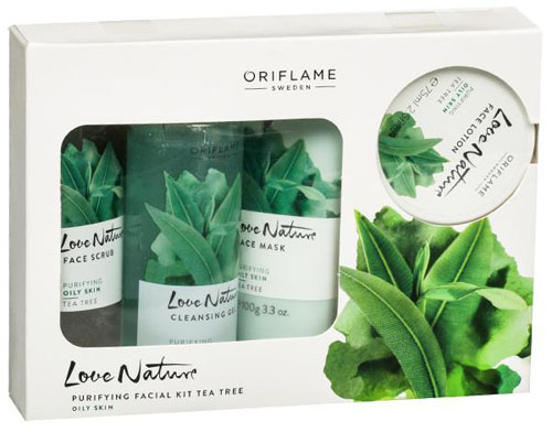 Oriflame Sweden Ayurvedic Tea Tree Nature Facial Kit (Green)
