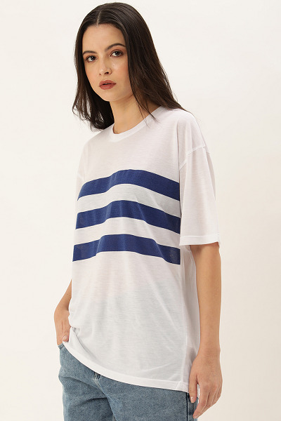 Partially Striped T Shirts