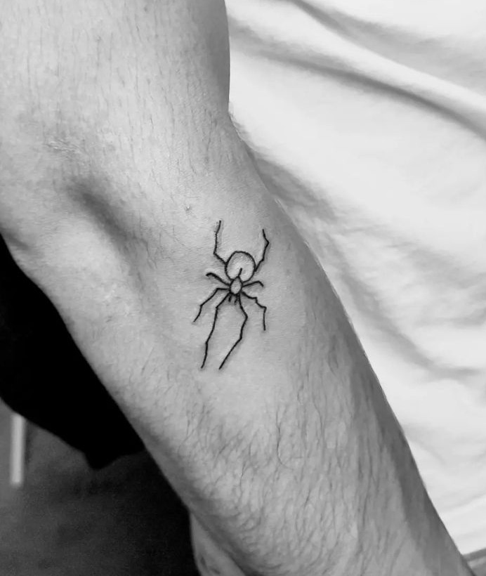 Spider Tattoo On Your Elbow