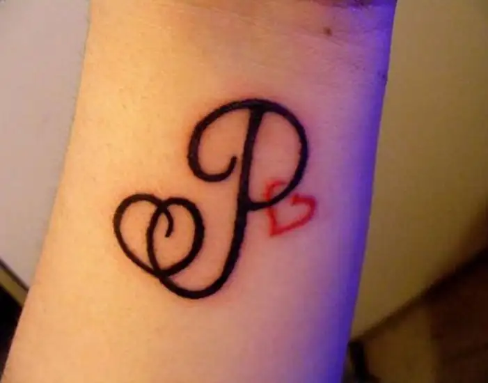 62 P Letter Love Tattoo Images Stock Photos  Vectors  Shutterstock