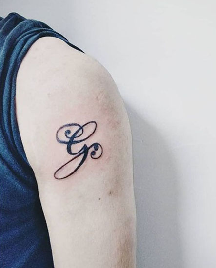 Twisted G Letter Tattoo