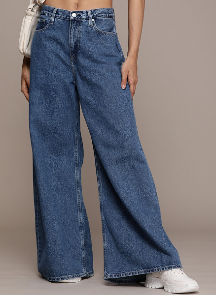 Calvin Klein Wide Leg Loose Fit Women Jeans